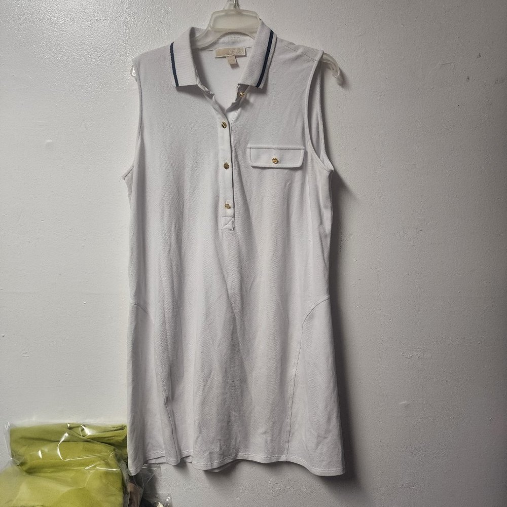 Michael Michael Kors White Polo Dress XL Cotton blend Outdoors Summer